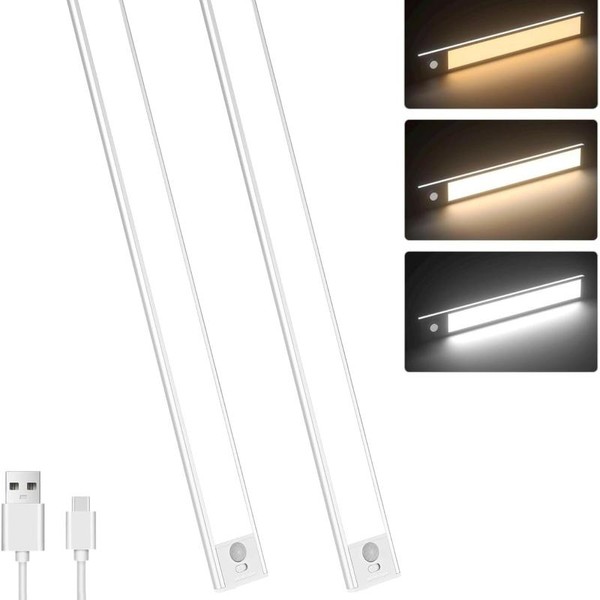 ‌"16" Under Cabinet Lighting - 1/2/4 Pack USB Rechargeable LED
