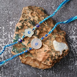 Eximious India Set of 2 Rakhi for Brother With Greeting Card Evil eye Rakhi for Bro Raksha Bandhan Rakhi UKEV0124