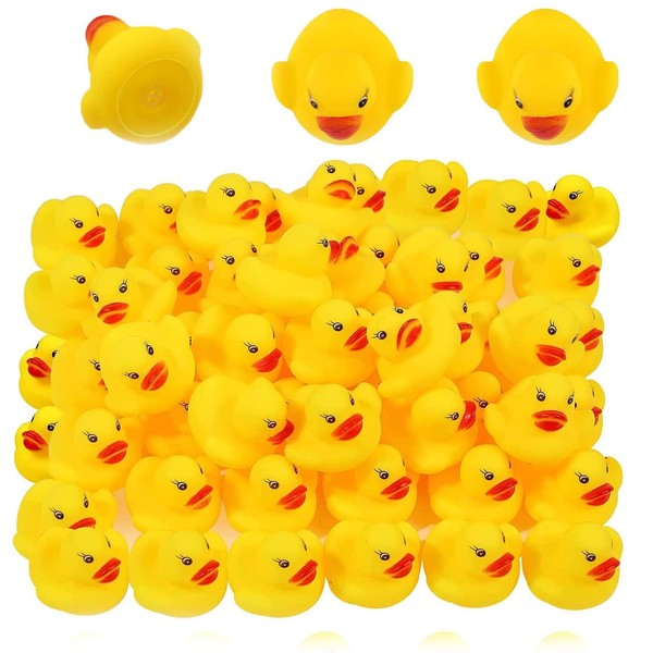 Pack of 30 Rubber Duck Squeaky Duck Bath Toys for Children Float and Squeak Mini Yellow Duck Bath Toy for Shower Birthday Party Items