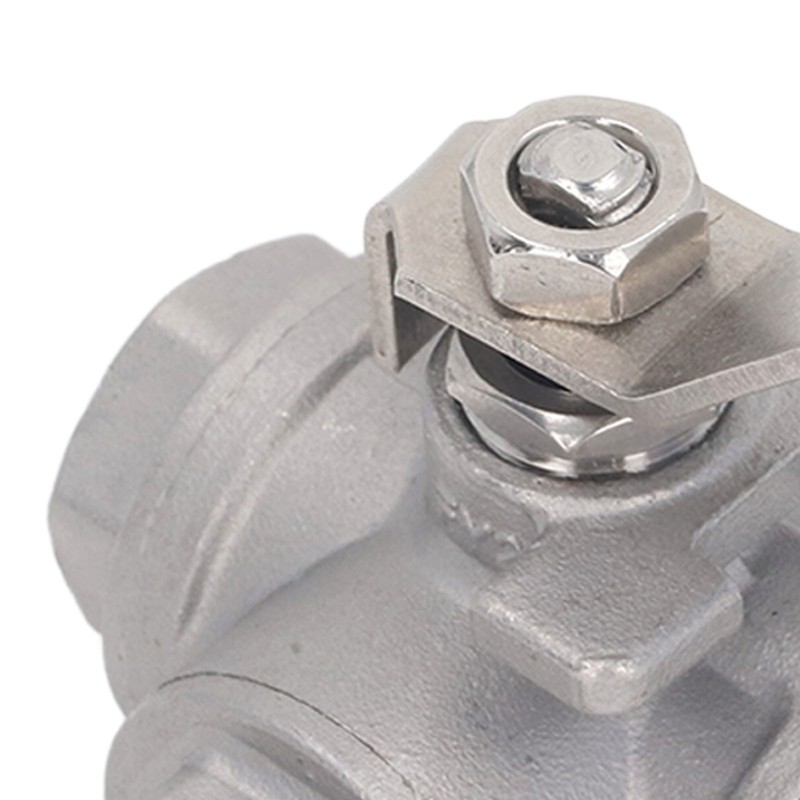 3 Way Ball Valve 1/2in DN15 304 Stainless Steel Female