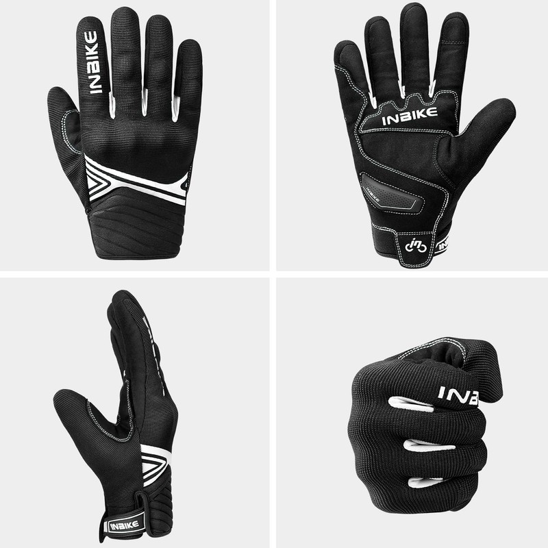 INBIKE Waterproof Winter Motorcycle Gloves Thermal Fleece Touchscreen with TPR