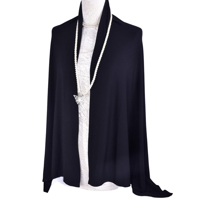 MuLanLegend Rib Fabric (Black Rib Fabric Shawl)