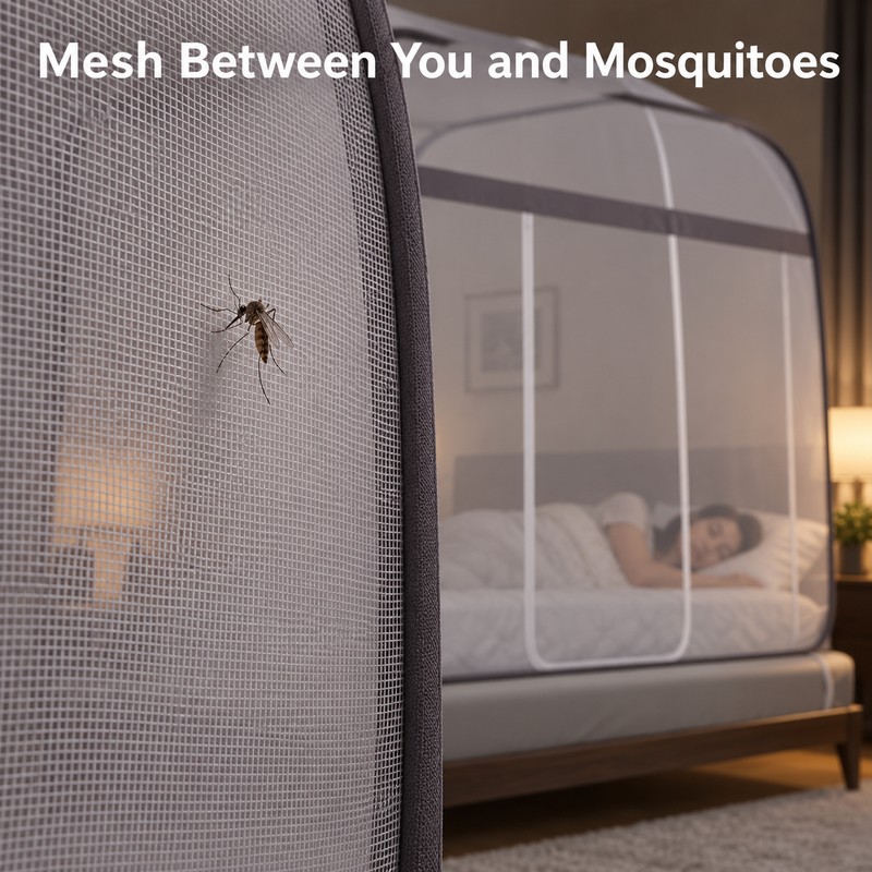 Portable Yurt Mosquito Net for Single or Double Bed –