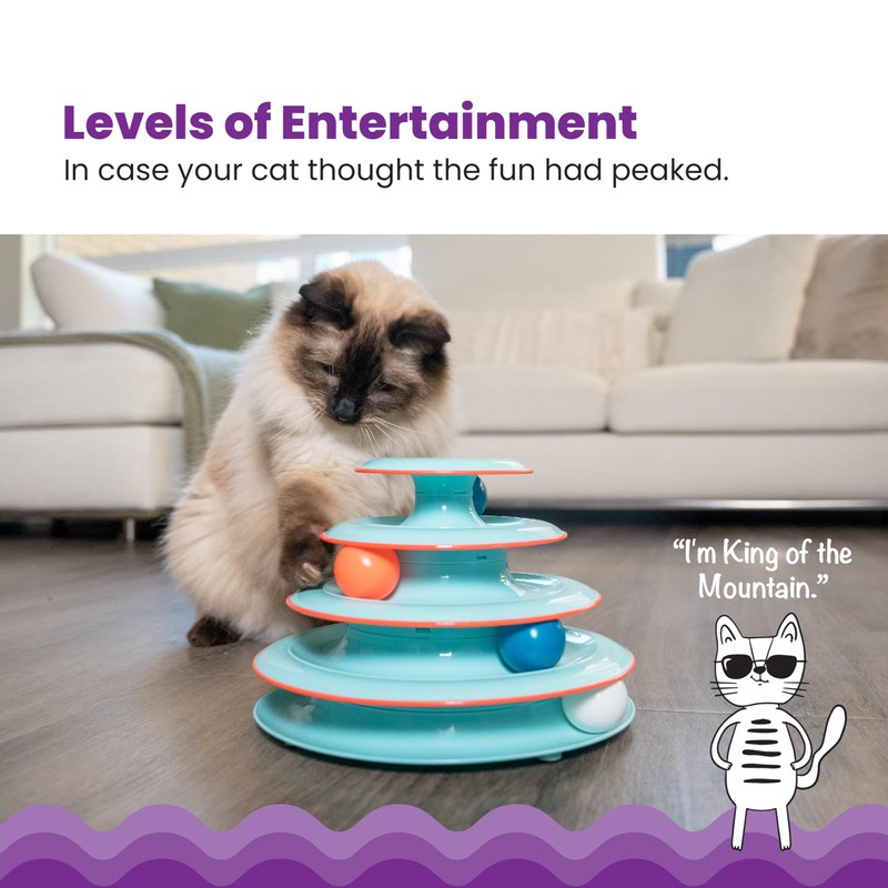 Catstages Chase Meowtain Interactive 4-Tier Cat Track Toy