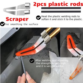 150W Plastic Welder,Plastic Welding Kit with 800pcs Hot Staples,2pcs pp Plastic Welding Rods,knife,Plier, Plastic Welding Machine Plastic Repair Kit for Car Bumper Crack Repair Tools(Black)