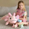 MaoGoLan Giant Axolotl Plush with 3 Babies Inside, 33" Axolotl