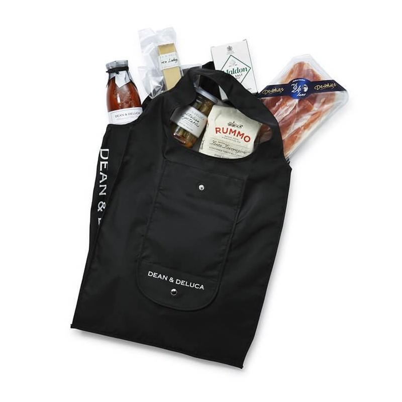 [Dean & DeLuca] Shopping Bag Black Eco Bag Foldable Lightweight