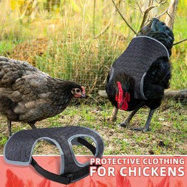 MYWSN Chicken Saddle for Hens - Back Protector, Apron, Sweater & Mating Saddle - Adjustable Straps - Black, Yellow