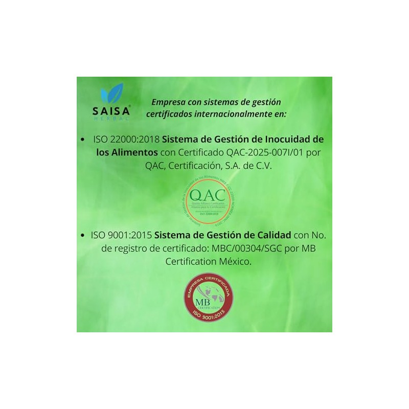 Moringa Orgánica 100 Pura bolsa con 100 cápsulas