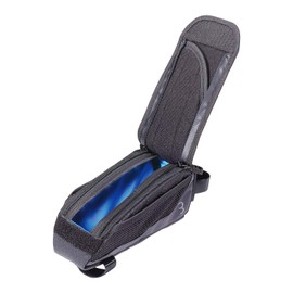 BBB Cycling Pouch Frame Bag TopTank | Universal Fit Smartphone Touchscreen MTB Road and Urban Biking | BSB-18 7" Top Tube Bicycle Storage 7,5L for Race Mountain, Black, |