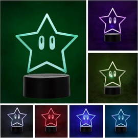 LED Lamp for Kids Star Accidents USB Color Changing Night Light Decoration