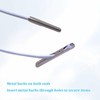 30Pcs Elastic Barbed Cord with Metal Ends | 32CM White