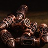 Cusdie 7-Die Bullet-Shaped Metal Dice Set DND Dice Set in