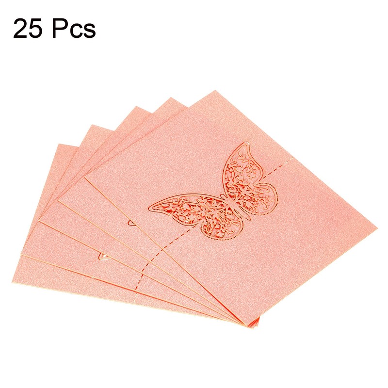 PATIKIL 25pcs Hollow Butterfly Cut Design Table Name Place Cards