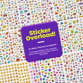 Dan&Darci 1000+ 3D Puffy Stickers for Kids, Teens, Toddlers Ages 2-4 Years, Girls & Boys - Assorted Fun Cute Aesthetic Stickers for Book, Scrapbooking, Craft, Decorating, Laptop, Summer - Bulk Sticker