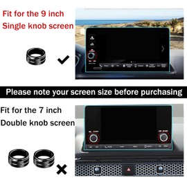 SENSHINE Air Conditioning, Vent Knob Cover for Honda Civic Accessories 2022 2023 2024 2025 for Honda CRV 2023 2024 2025 for Acura Integra 2023 2024 2025 Start/Stop Push Button Ring Trim 10Pcs (Black)