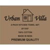 Urban Villa Kitchen Towels, Premium Quality,Solid Satin Weave 100% Cotton