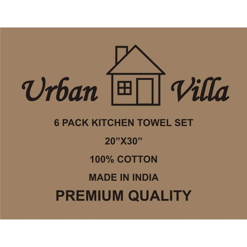 Urban Villa Kitchen Towels, Premium Quality,Solid Satin Weave 100% Cotton