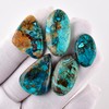 Natural Shattuckite Gemstones and Crystals Cabochon Lot, DIY Jewelry Making