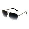 Men Large Outdoor Sunglasses Metal Rimless Aviator Reading Glasses -
