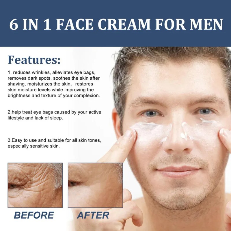 Crema Para Hombre H, Hidratante 6 En 1 Para H-