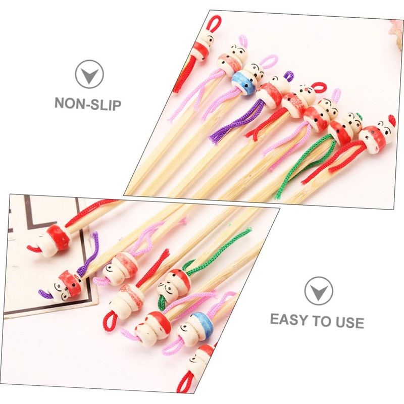 Mikinona 100Pcs Bamboo Ear Wax Removal Tools Natural Handcrafted Ear