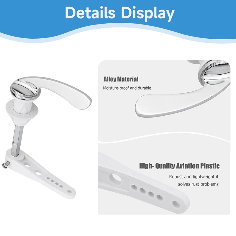 yongyongbuy Toilet Flush Handle – Alloy Cistern Lever Replacement Kit,