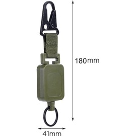 WADY Retractable Badge Holder Fly Fishing Zinger Lanyard Backpack Hook Extendable Retractor Tool Key Chain Reel Clip for Fishing Hiking Climbing