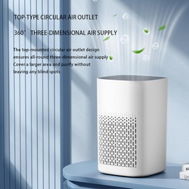 This HEPA air purifier is a desktop purifier with a three-stage filtration system. It effectively reduces residual odors and purifies indoor air, making it suitable for bedrooms and offices.