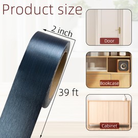Ruaniao Blue Mirror Border Peel and Stick, 2 Inch X 39 Ft Adhesive Tape for Furniture, PVC Self-Adhesive Border Waterproof Bathroom Mirror Frame Sticker for Cabinet, Door, Photo Frame