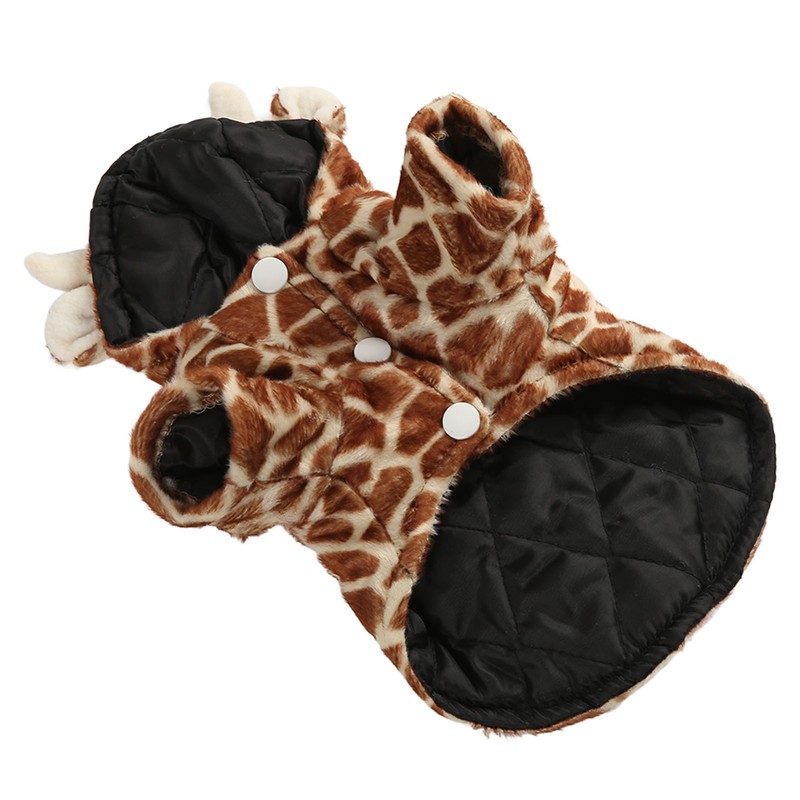 Dog Hoodie Winter Jacket Cute Fun Giraffe Design Warm Puppy