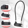 HOJLKLD Combination Lock Cable Lock with 4 Digits,Combination Padlock with