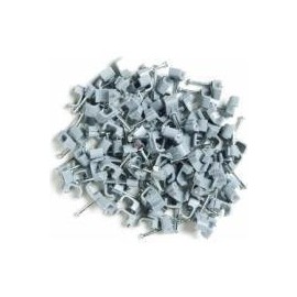 Aptii Flat cable clips 100 Pack for 1.5mm twin & earth Grey