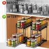 RCHYFEED Spice Organization for Cabinet, 2 Tier Pull Out Spice