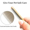 Zynewa Pack of 2 Pet Wooden Comb, Cat Comb, Dog