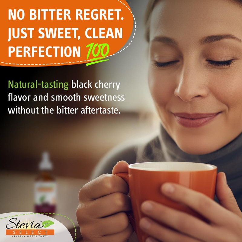 Stevia Select Black Cherry Pure Stevia Liquid - Zero Calorie