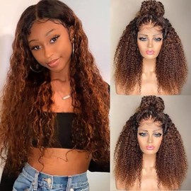 Leruikair 200% Density 4X4 Lace Frontal Closure Wig 30# Jerry Curly Wigs Human Hair Real Human Hair Wig 4x4 30# Jerry Curly Wigs Human Hair Pre Plucked For Black Women