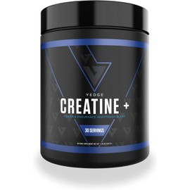 vedge Nutrition Creatine + | Vegan Plant-Based Creatine Monohydrate Powder | Energy, Performance & Function | Ergogenic Aids for Athletes | Unflavored, 30 Servings