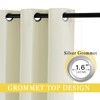 NICETOWN Room Darkening Beige Curtain 80 inch Length, Grommet Thermal