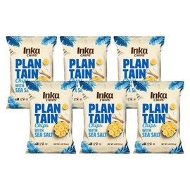 Inka Crops Inka Chips, Seasalt Plantain Chips, 4 Ounce (Pack of 6)