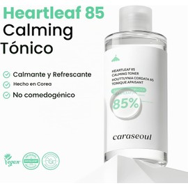 caraseoul Heartleaf 85 - Tónico calmante para cara, 85% extracto de hoja de corazón, tóner coreano hidratante, extracto de cordata de JeJu Houttuynia, para piel sensible, pH equilibrado, cuidado de la 85% Extracto de Houttuynia Cordata de Jeju, pH equilib