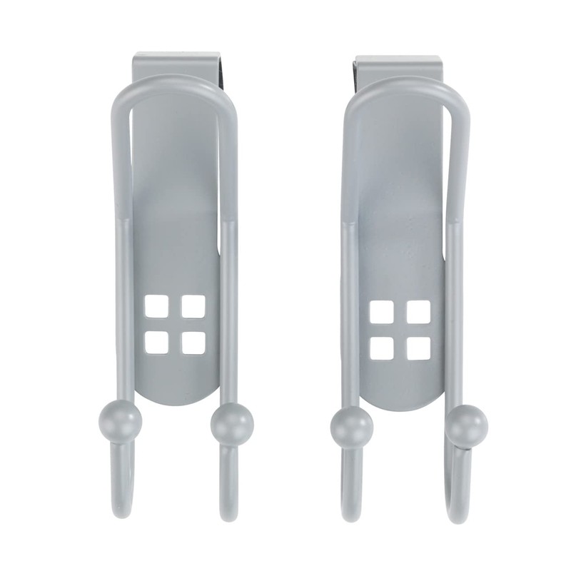 WENKO Türhaken Lochdesign 2er Set, 2er Set Schrankhaken, Kleiderhaken, Badezimmerhaken