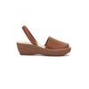 Kenneth Cole REACTION Women's Fine Glass Wedge Sandal, Brown, 7.5