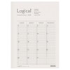 Nakabayashi NS-B502-26AW Notebook, 2026 Logical Diary, Monthly Note Type, B5,