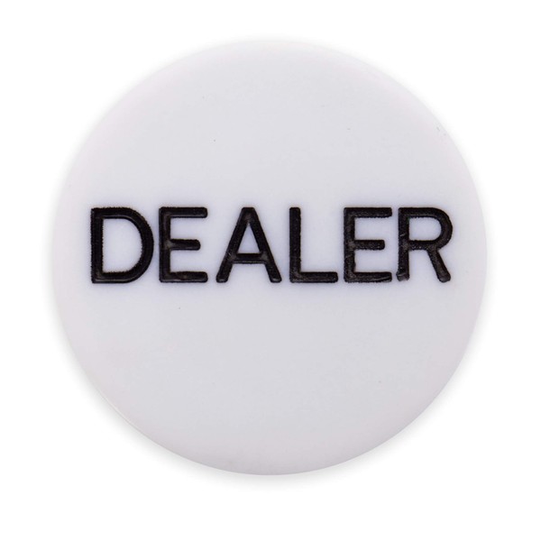 Brybelly 2" Engraved White Dealer Poker Button