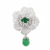 AILONMEI Silver Holiday Brooches For Women Fashion Large Camellia Brooch
