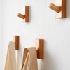Wall Hooks Hat Rack, Wood Coat Hooks Wall Mounted, 3