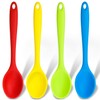 4 cucharas pequeñas de silicona multicolor antiadherentes de cocina, cuchara