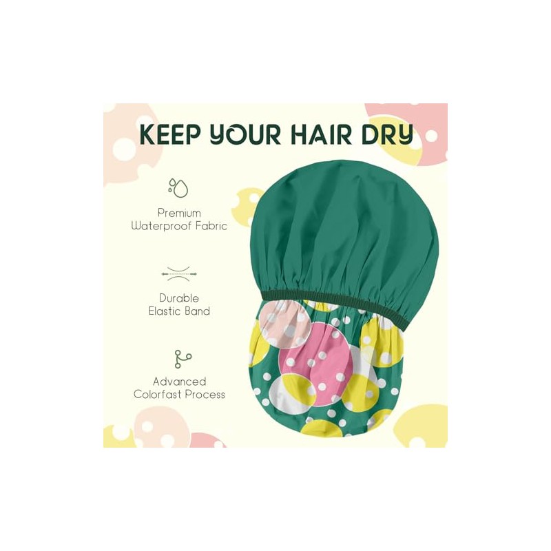 Years calm Gorro de Ducha de Lujo para Mujer, Reutilizable