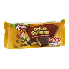Keebler Fudge Shoppe Deluxe Grahams Fudge Covered Crackers 12.5 Oz [Pack of 4]